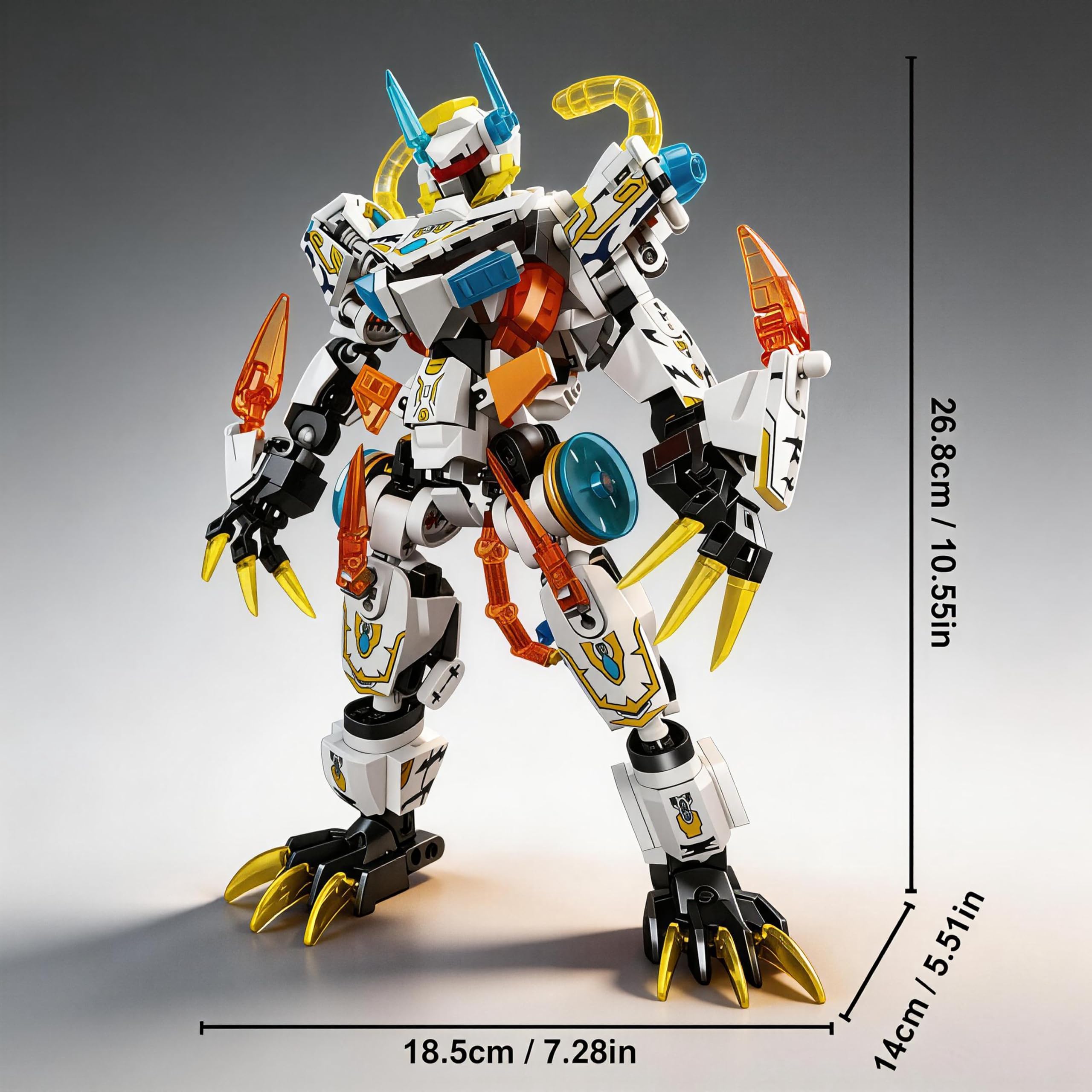 Amazon.co.jp: kececo ホワイトタイガーメカ組み立てセット 2イン1